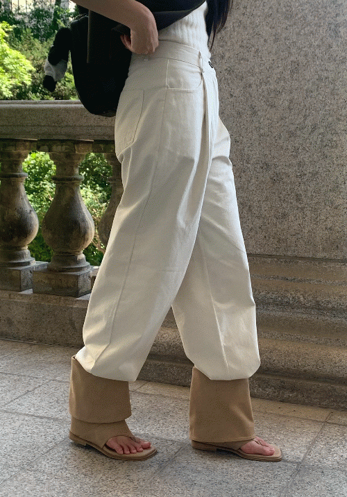 Low cotton pants