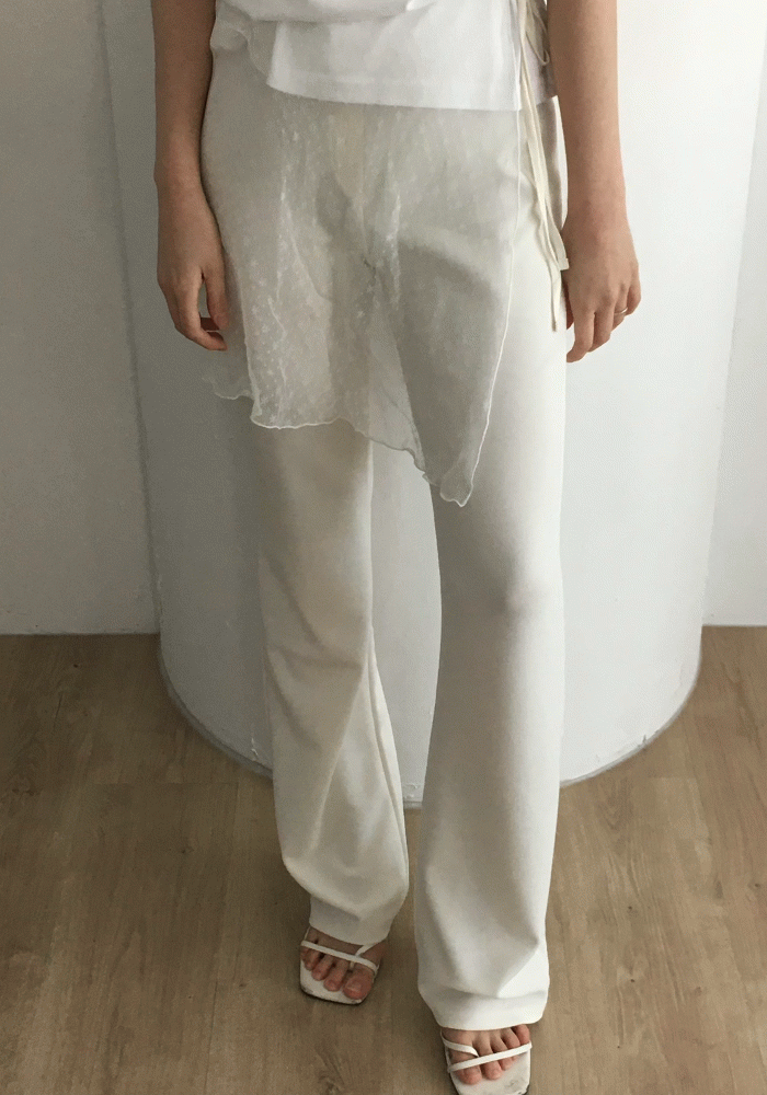 lace wrap skirt (2color)